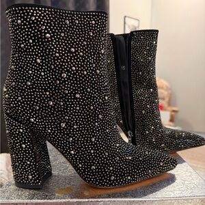 Black Studded Ankle Boots